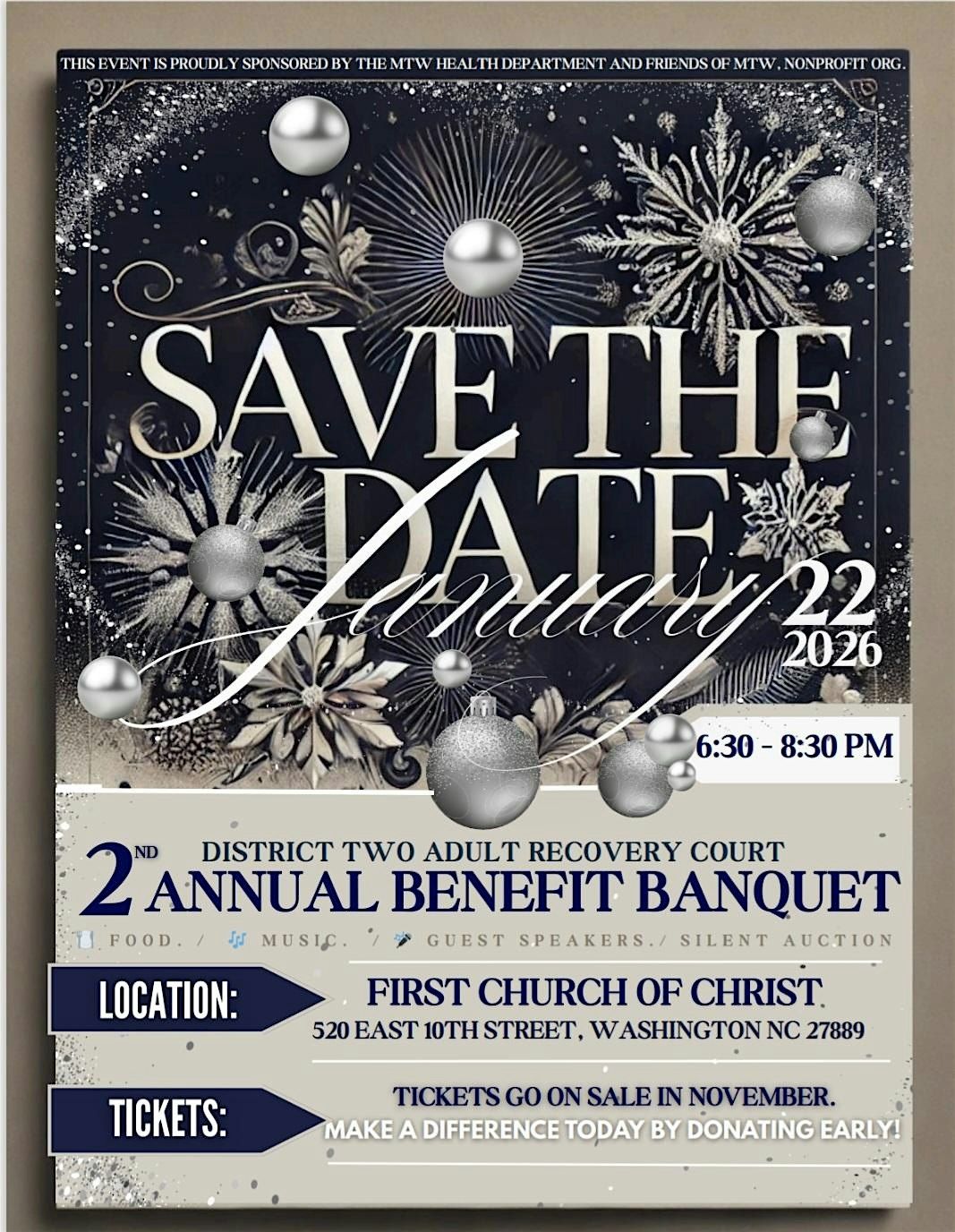 DTRC 2nd Annual Benefit Banquet, 22 January | Event in Washington | AllEvents