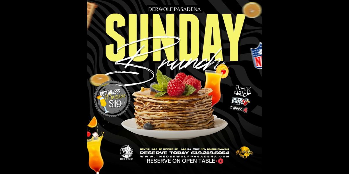 Sunday Brunch Party $19 Bottomless | DJ | NFL |at DerWolf | Event in Pasadena | AllEvents