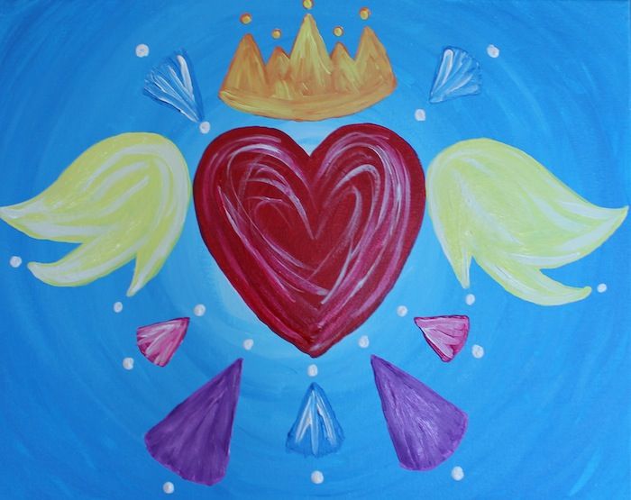 Little Painting Event Royal Heart, Brush & Barrel, Coralville