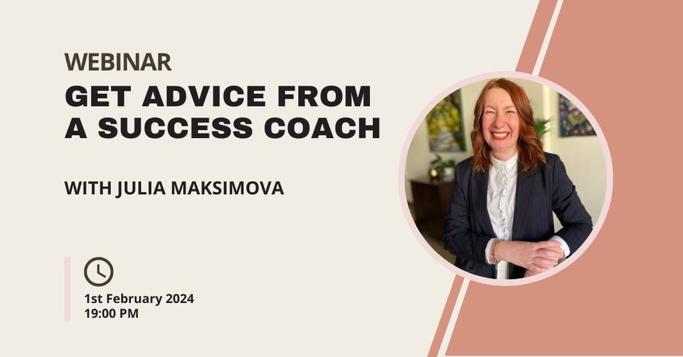 Webinar - Get Advice From a Success Coach (FREE), Online event, Dubai