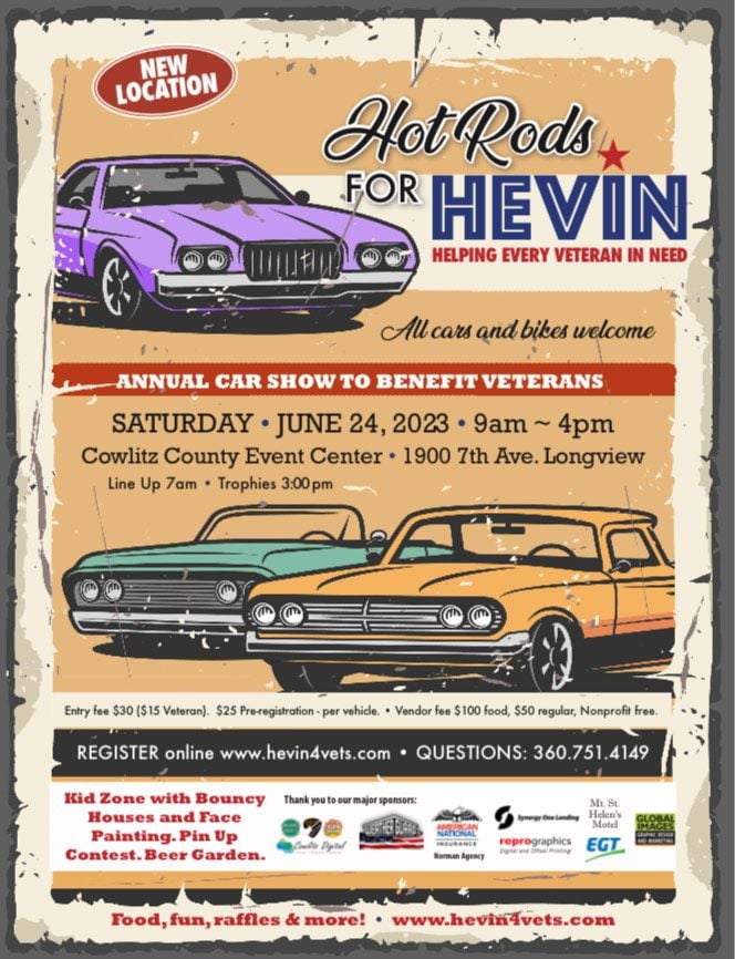 3rd Annual Hot Rods for HEVIN car show!, Cowlitz County Event Center