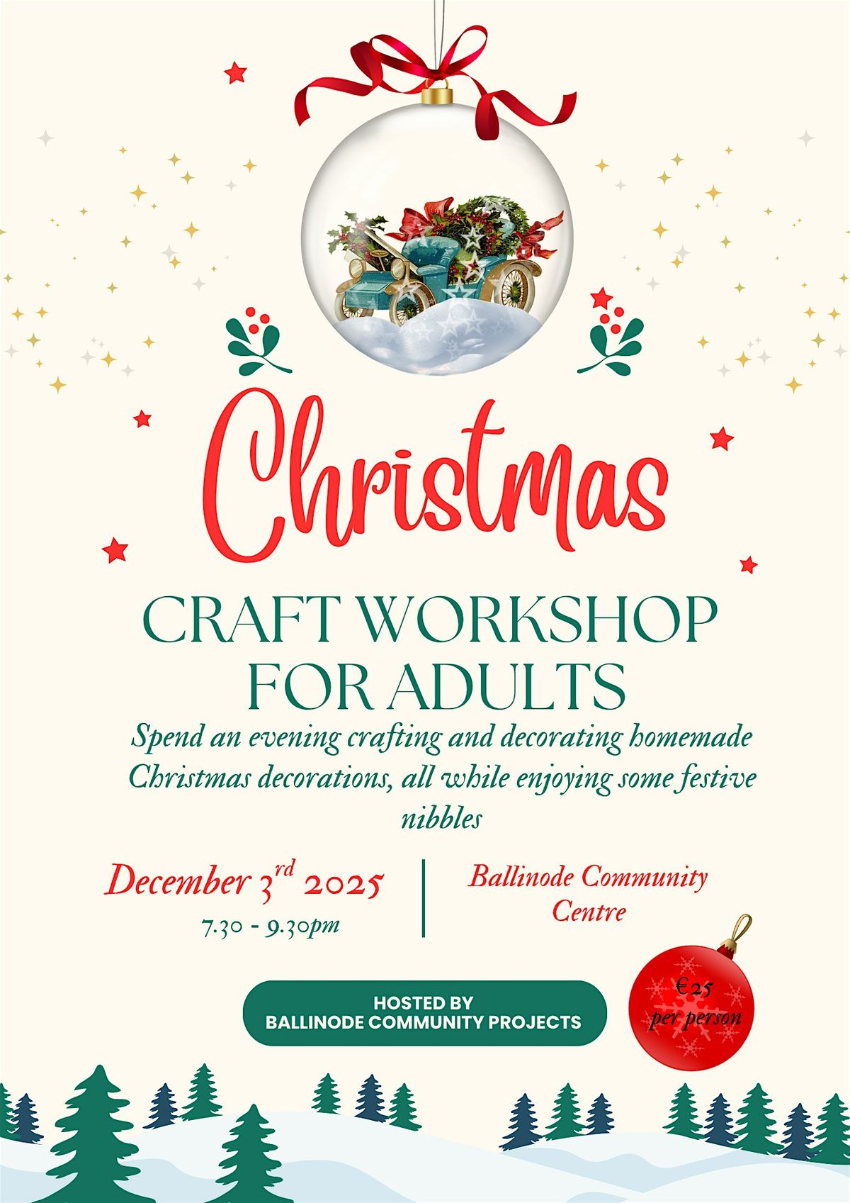 Christmas Craft Evening - Adults, 10 December | Event in Ballinode | AllEvents
