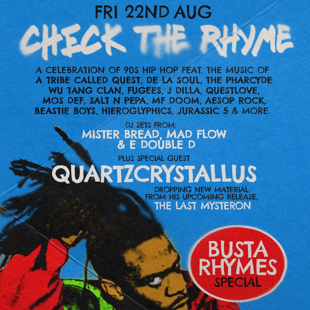 Check The Rhyme: A Night Of 90's Hip Hop - Busta Rhymes Special!, 22 August | Event in Birmingham | AllEvents