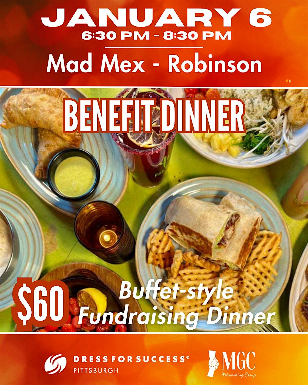 MGC Networking Event: Mad Mex Robinson Benefit Dinner, 6 January | Event in Pittsburgh | AllEvents