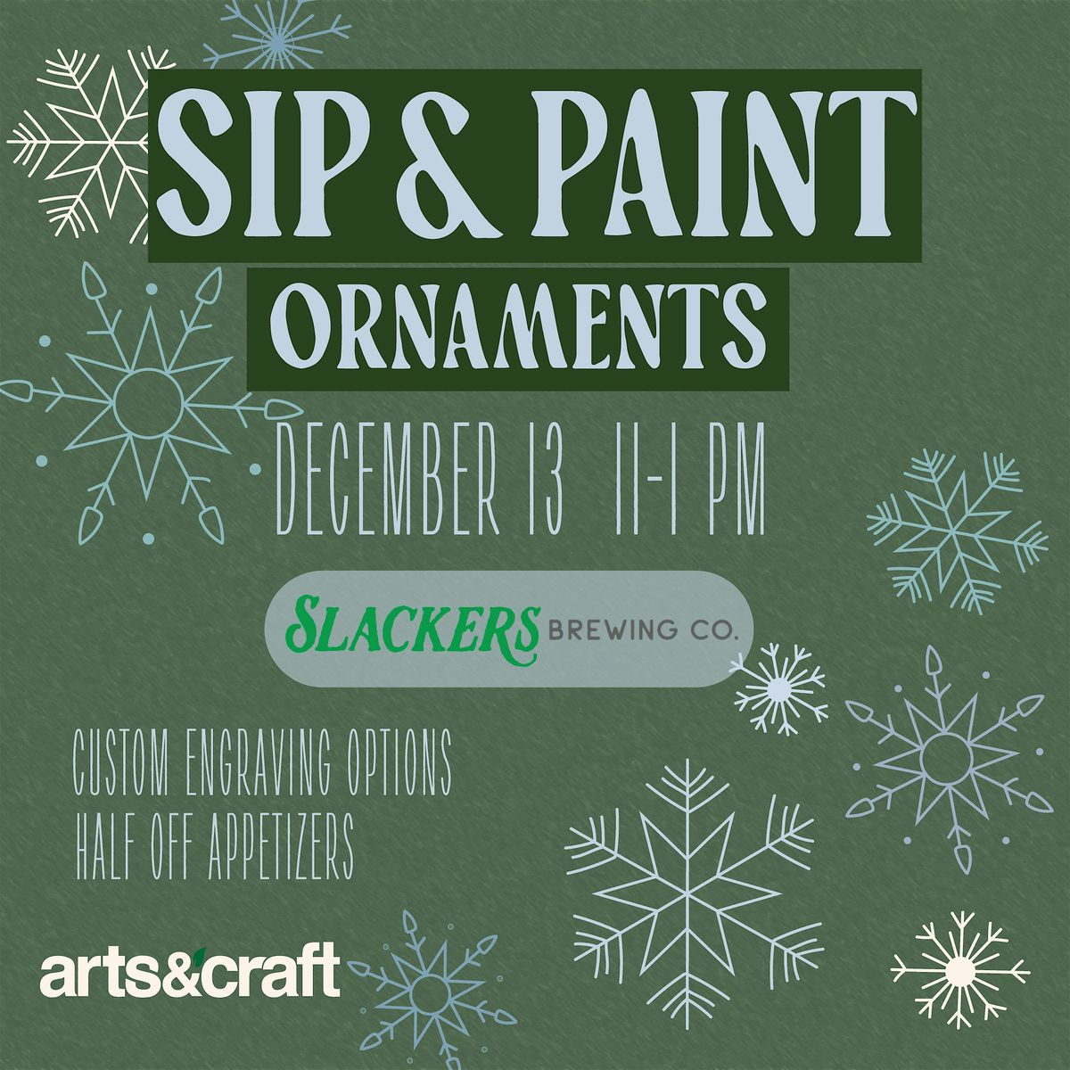 Sip and Paint at Slackers Brewing, 13 December | Event in Austin | AllEvents