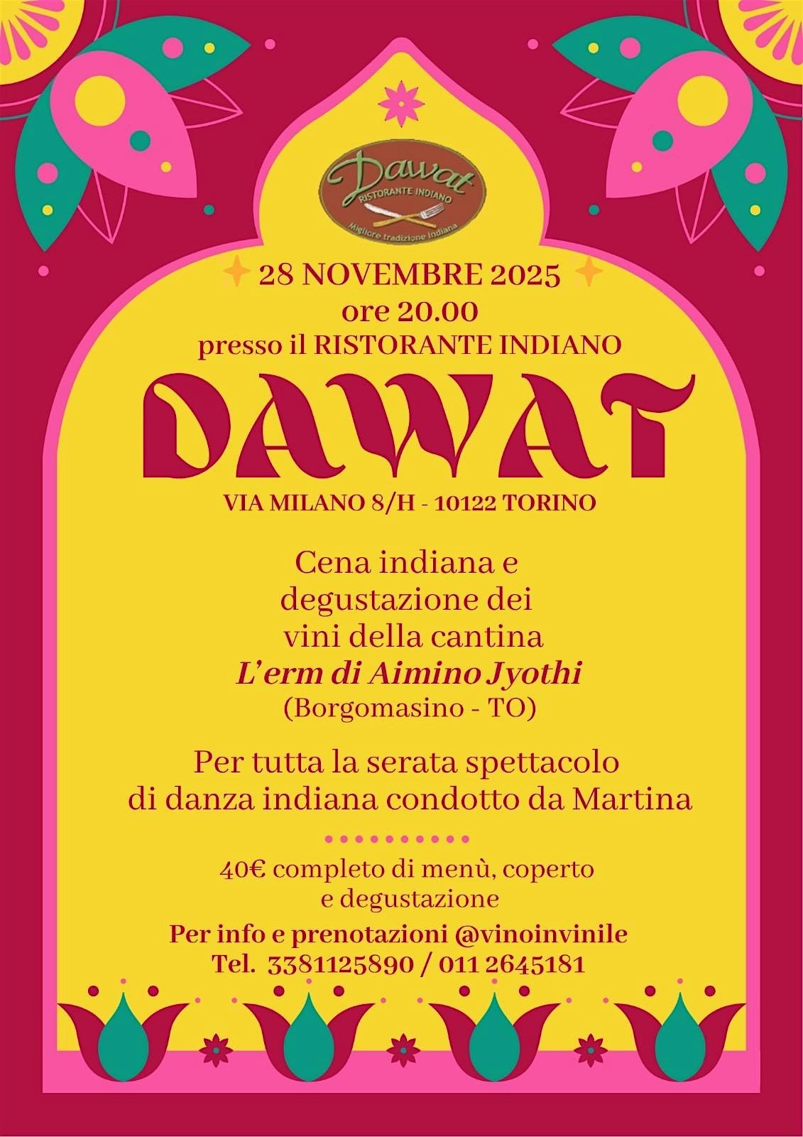 Degustazione Erbaluce menu indiano e danza del ventre | Event in Torino | AllEvents