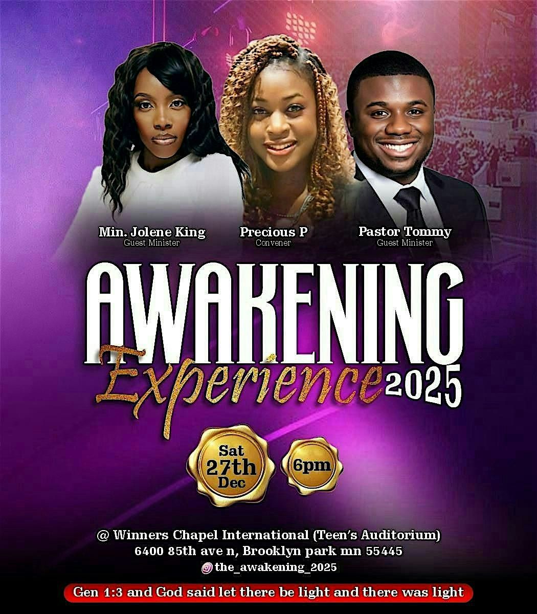 THE AWAKENING EXPERIENCE  2025, 27 December | Event in Brooklyn Park | AllEvents