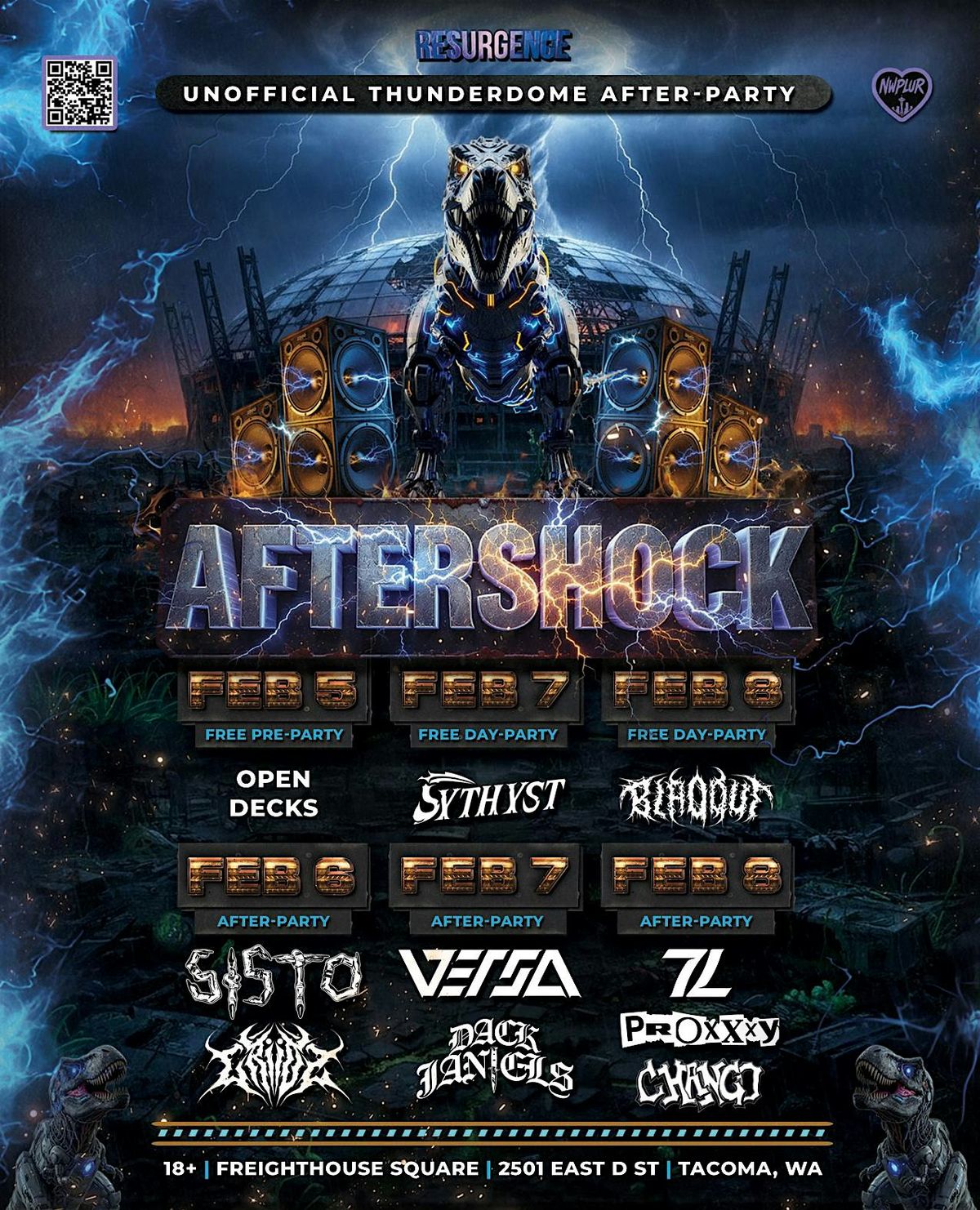 Aftershock (Thunderdome Afterparty), 6 February | Event in Tacoma | AllEvents