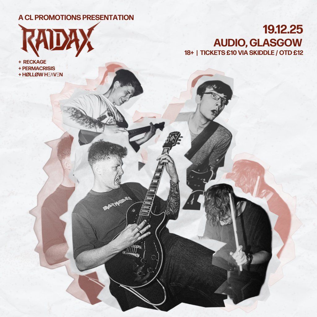 Raidax Live @ AUDIO, Glasgow | 19/12/25, 19 December | Event in Glasgow | AllEvents