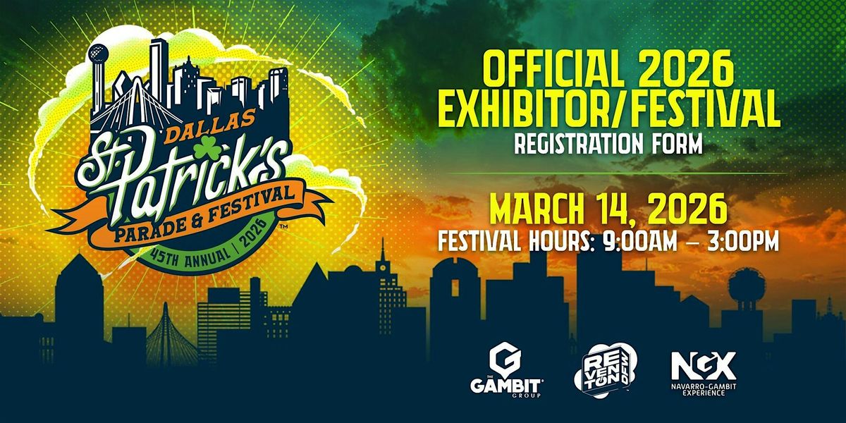 45th Annual Dallas St. Patrick's VENDOR MARKET Applications