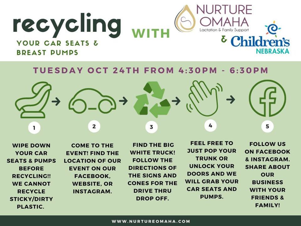 Car Seat Recycling Event w/ Nurture Omaha & Childrens Nebraska
