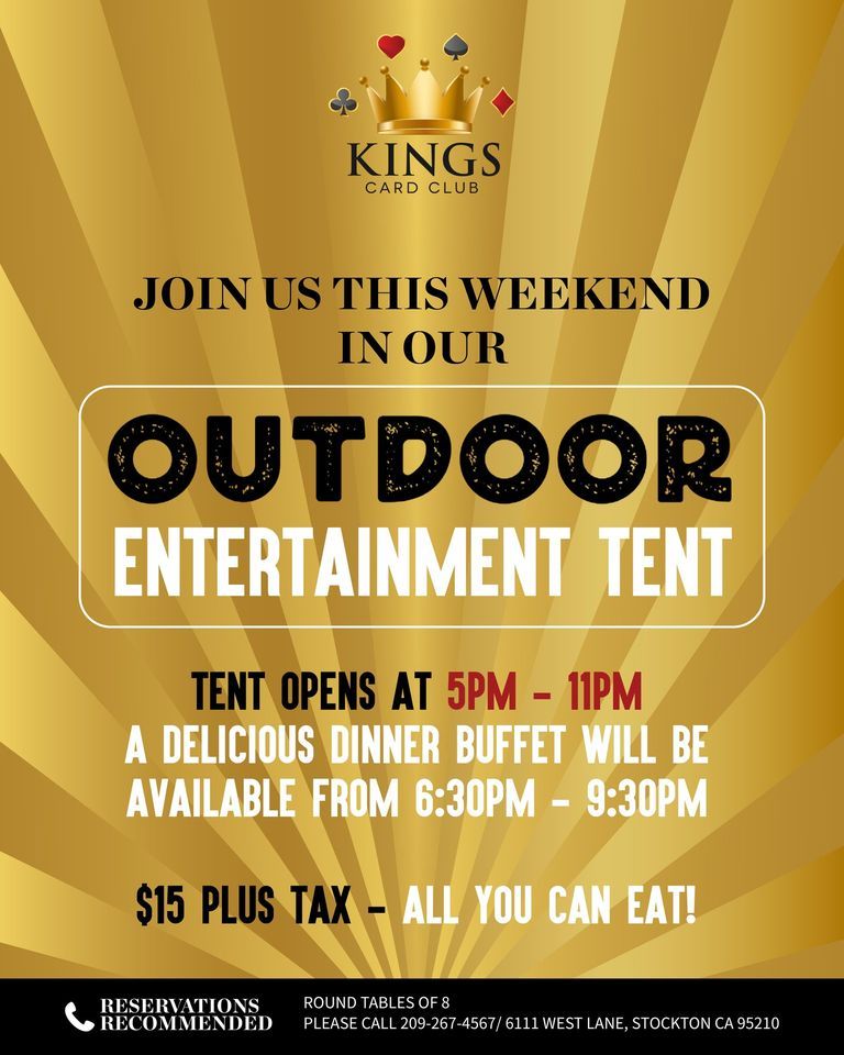 Entertainment Tent, Kings Card Club, Stockton, 4 August to 5 August