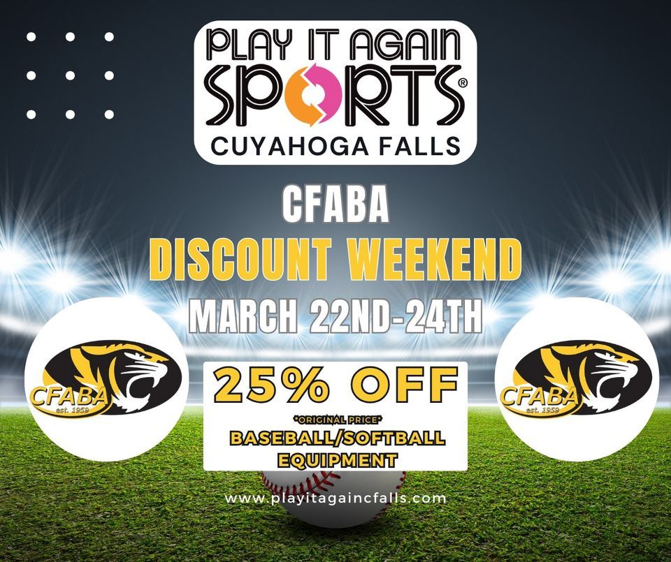 CFABA Appreciation weekend, Play It Again Sports Cuyahoga Falls, OH