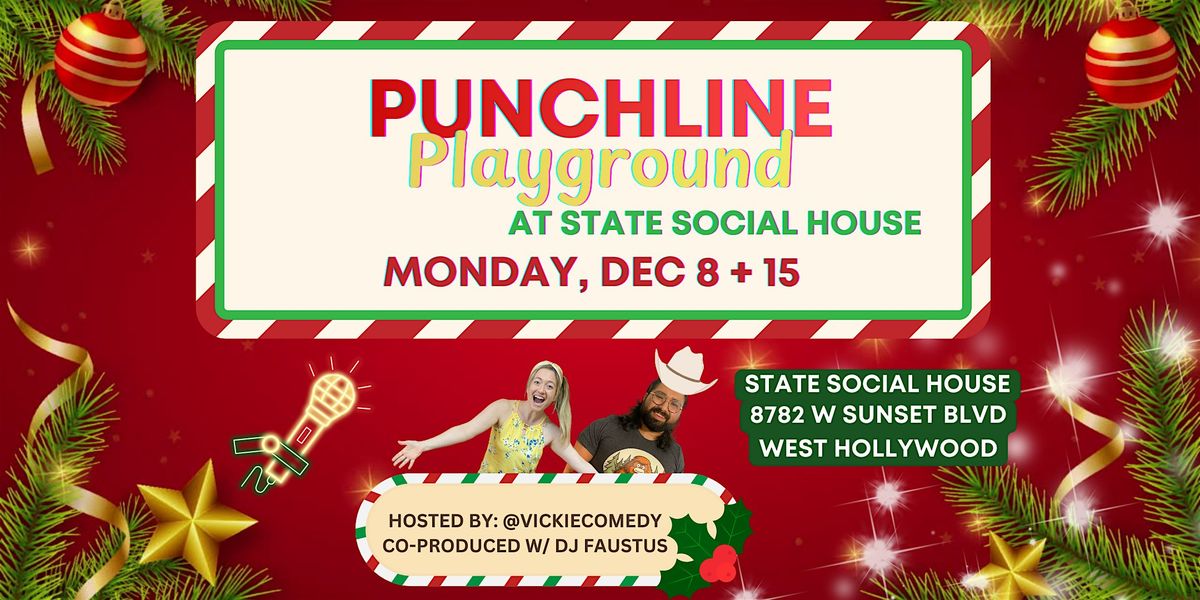 Punchline Playground: Holiday Laughs, 8 December | Event in West Hollywood | AllEvents
