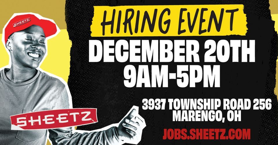 Sheetz Hiring Event Marengo, OH, 3937 Township Road 256, Marengo, OH