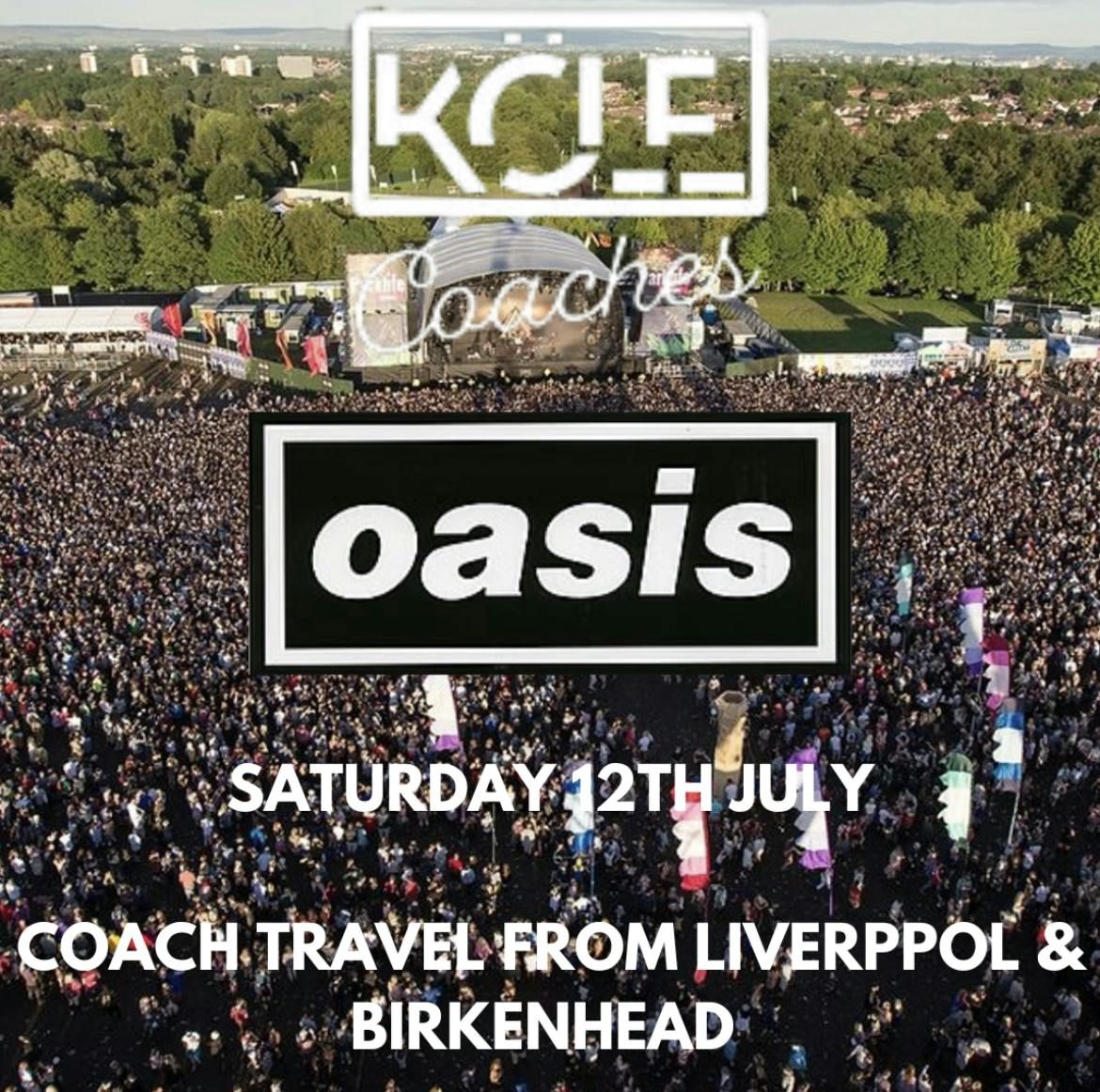 OASIS Heaton Park 12th July 2025 Coach - Round Trip From Birkenhead &amp; Liverpool, 12 July | AllEvents