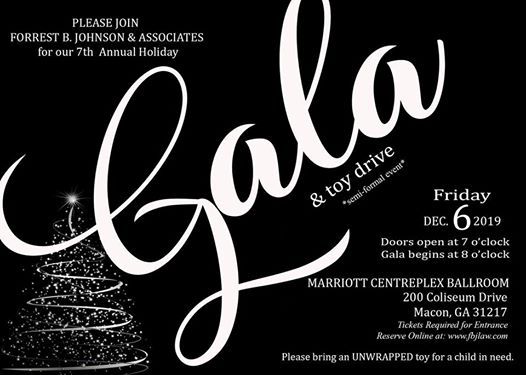 Forrest B Johnson Associates Holiday Gala And Toy Drive 200 Coliseum Dr Macon Ga 31217 3806 United States December 6 To December 7 Allevents In Forrest B Johnson Holiday Gala 2022 In Atlanta Ga