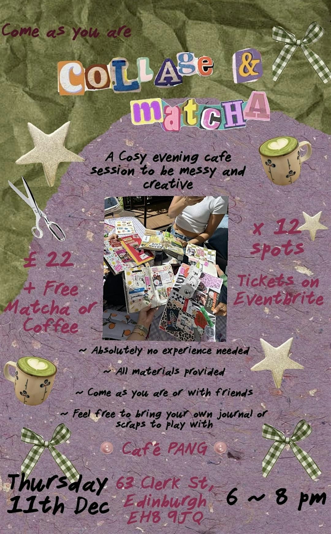 Cosy Collage & Matcha, 11 December | Event in Edinburgh | AllEvents
