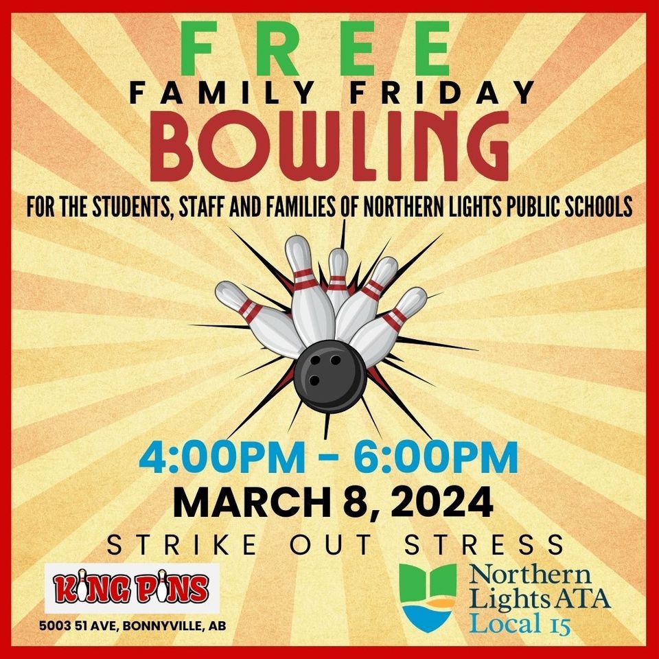 FREE Family Friday Bowling, King Pins Bowling Alley, Bonnyville, 8