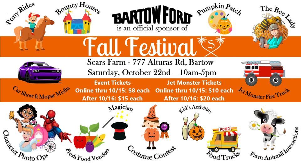 Fall Festival Scars Farm, 777 Alturas Rd N, Bartow, FL 338308975