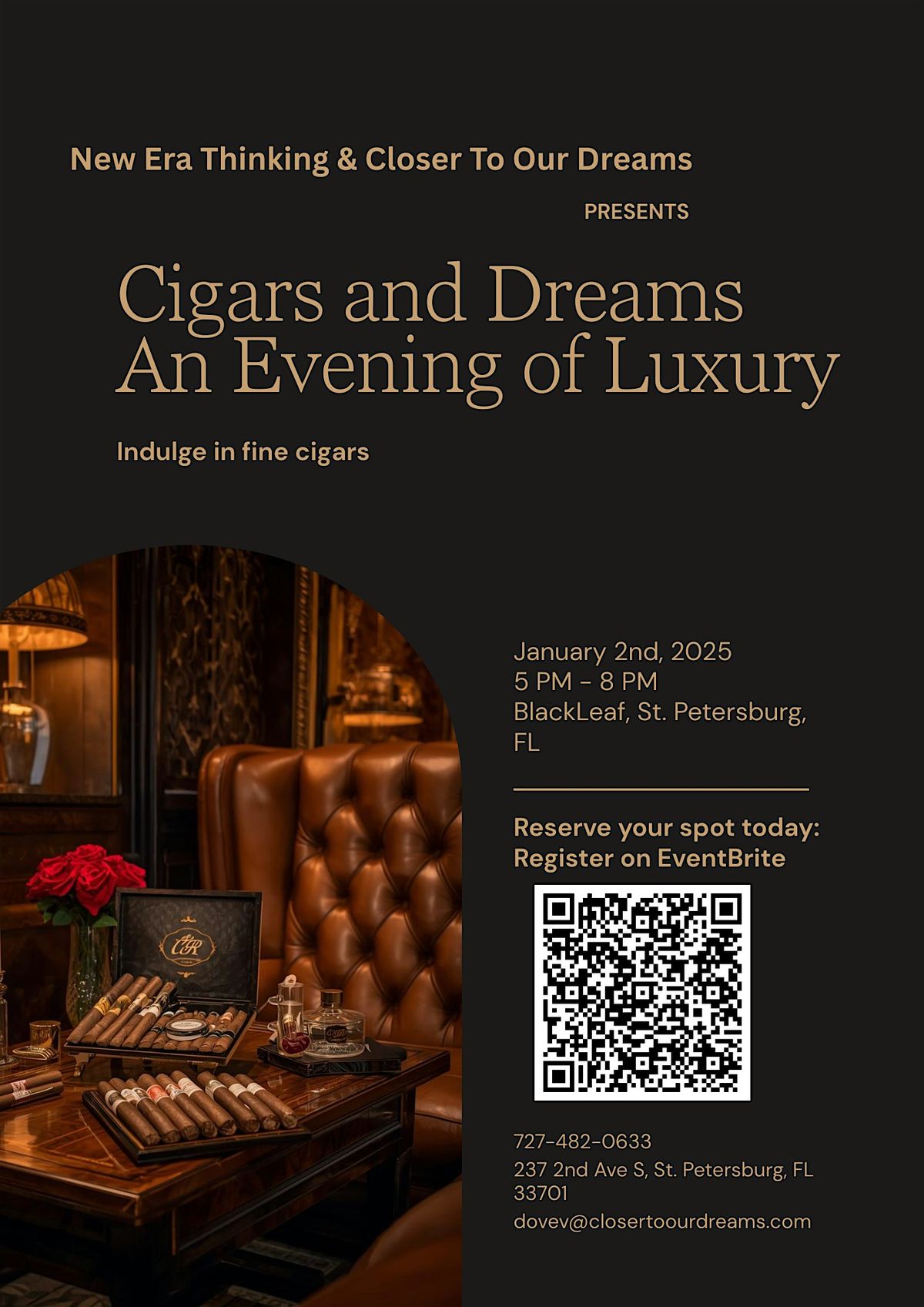 Cigars & Dreams - A Networking experience for Professionals, 2 January | Event in St. Petersburg | AllEvents