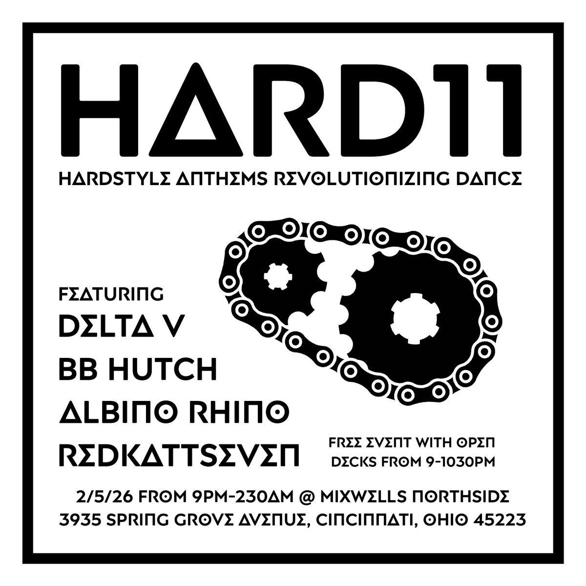 HARD11 featuring Delta V, BB Hutch, Albino Rhino and redkattseven, 5 February | Event in Cincinnati | AllEvents