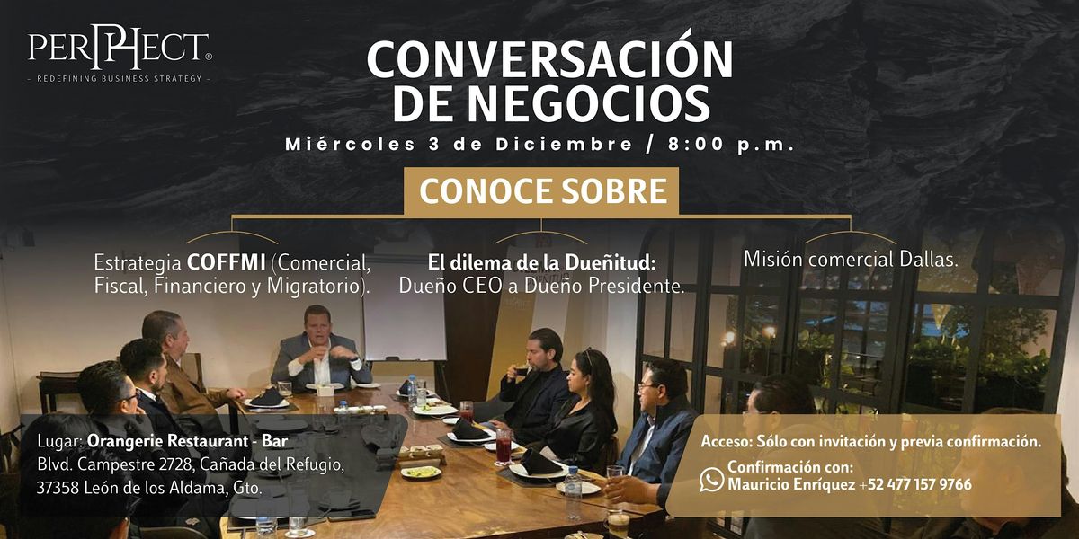 Conversación de Negocios, 3 December | Event in León de los Aldama | AllEvents