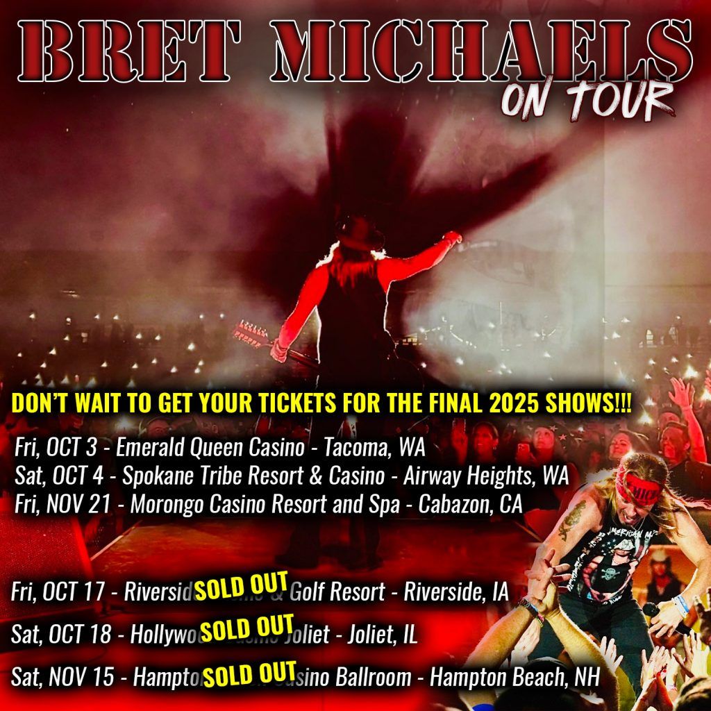 Bret Michaels at OLG Stage at Fallsview Casino, 6 February | Event in Niagara Falls | AllEvents
