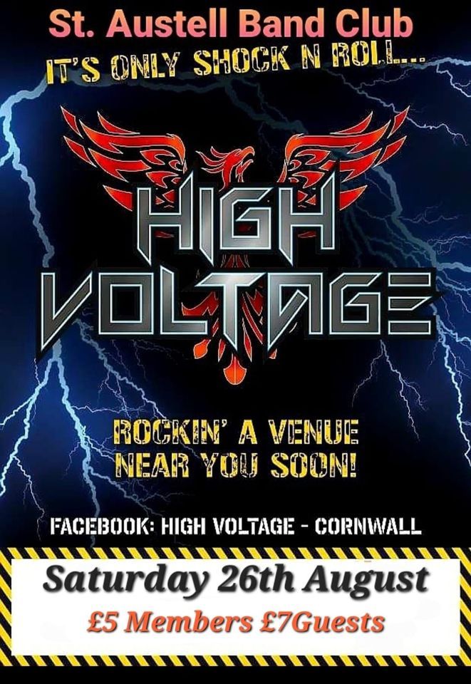 HIGH VOLTAGE UK!, St Austell Band Club, August 26 2023 AllEvents.in