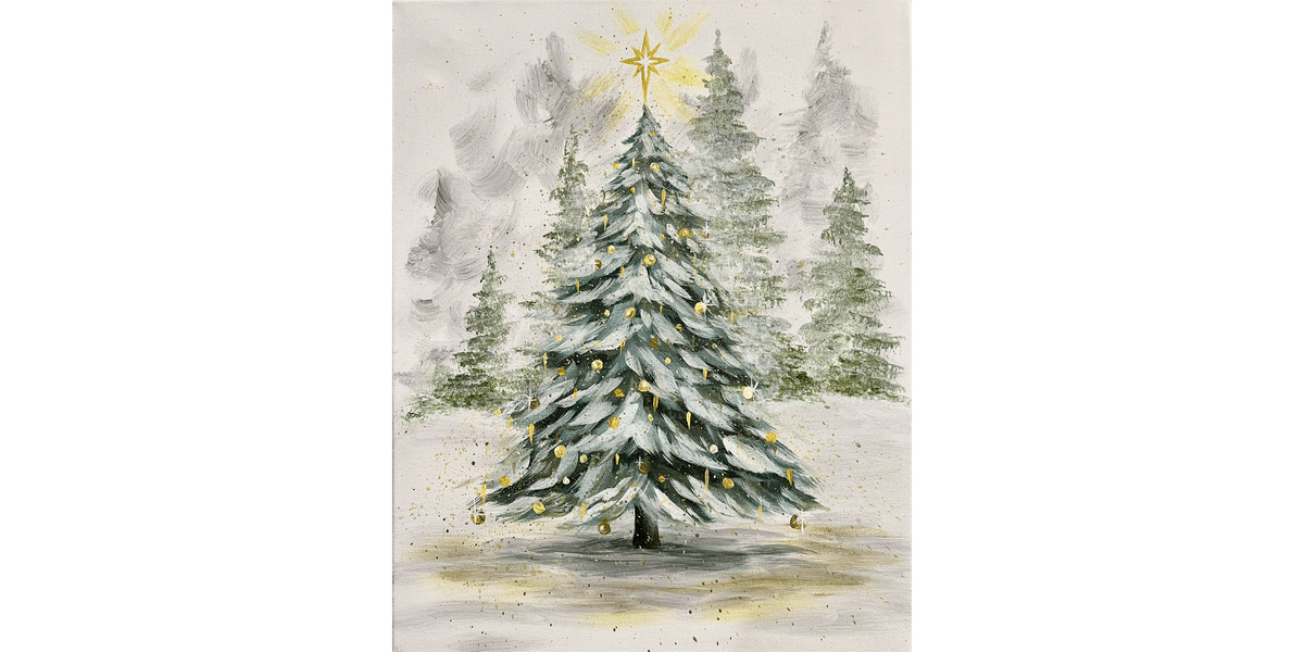 Shimmering Evergreen - Paint and Sip in Fishkill | Classpop!™, 13 December | Event in Fishkill | AllEvents