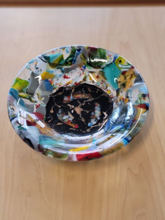 Fused Glass Glass Bowl/Plate, San Diego Craft Collective