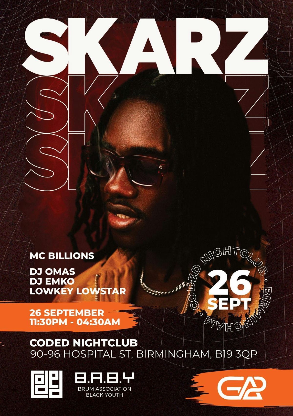 SKARZ (Live Performance) Friday Sept 26th - Coded Birmingham , 26 September | Event in Birmingham | AllEvents