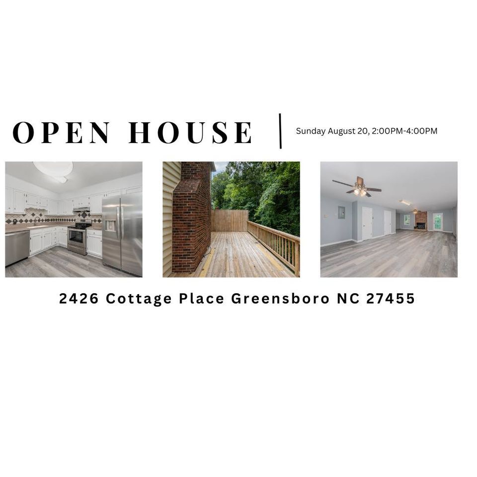 OPEN HOUSE 2426 Cottage Place Greensboro NC 27455, 2426 Cottage Pl