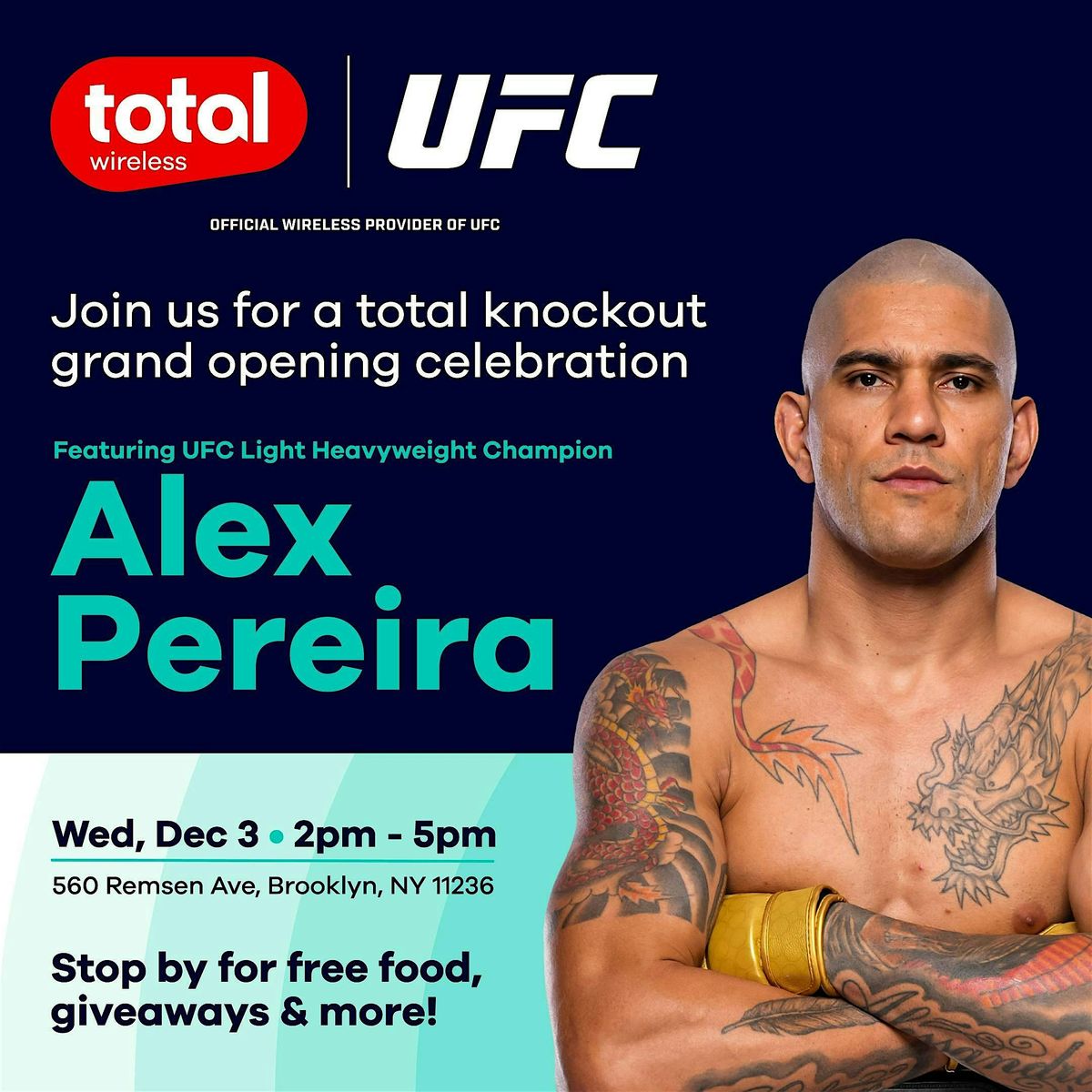 Meet & Greet UFC Legend Alex Pereira!, 3 December | Event in Brooklyn | AllEvents