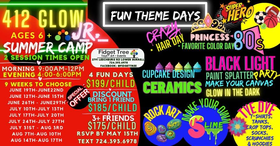 412 Sensory Glow Zone Camp. YOUTH 2 sessions. Ages 6+ Outdoor Games