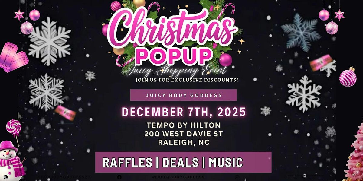 Pop Up (Raleigh, NC) with Juicy Body Goddess, 7 December | Event in Raleigh | AllEvents