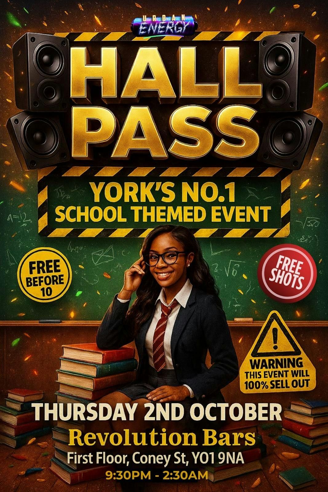 HALL PASS: YORK’S FRESHERS NO1 SCHOOL-THEMED EVENT, 2 October | Event in York | AllEvents