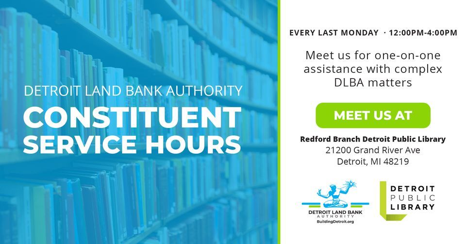 Detroit Land Bank Authority Constituent Service Hours Detroit Public