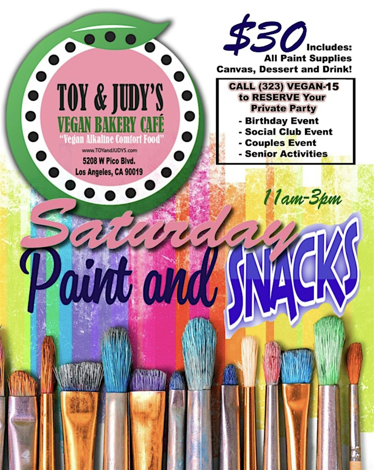 PAINT & SNACK "SATURDAY'S" | Event in Los Angeles | AllEvents