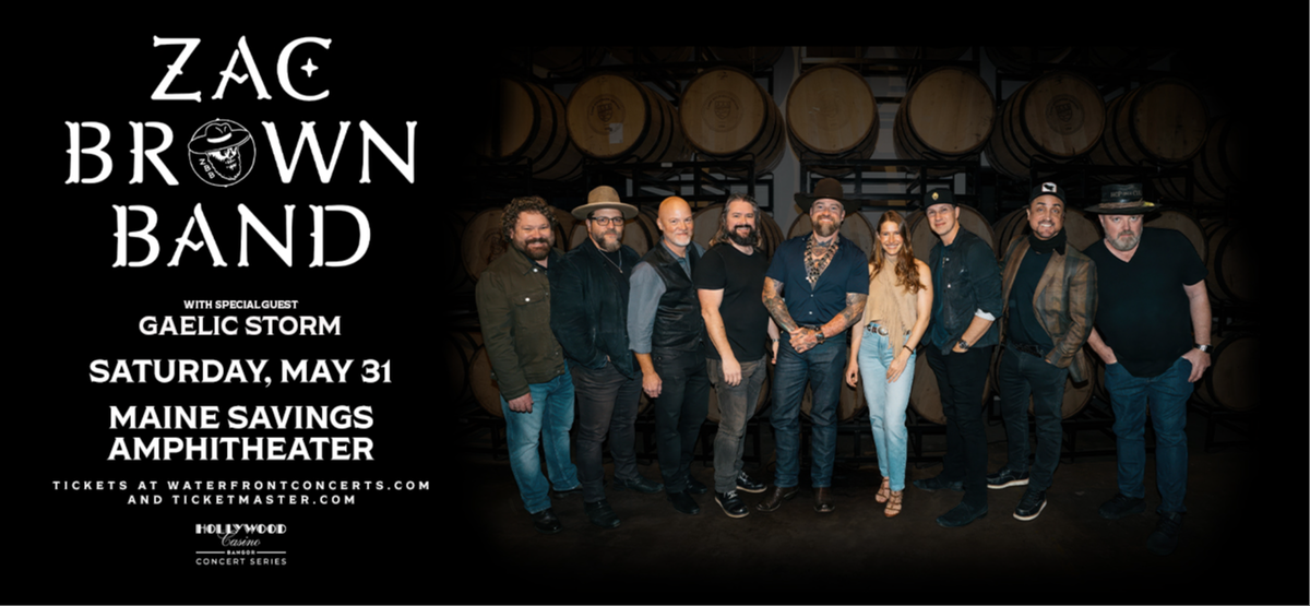 Parking Zac Brown Band with Gaelic Storm, 31 May | Event in Bangor | AllEvents