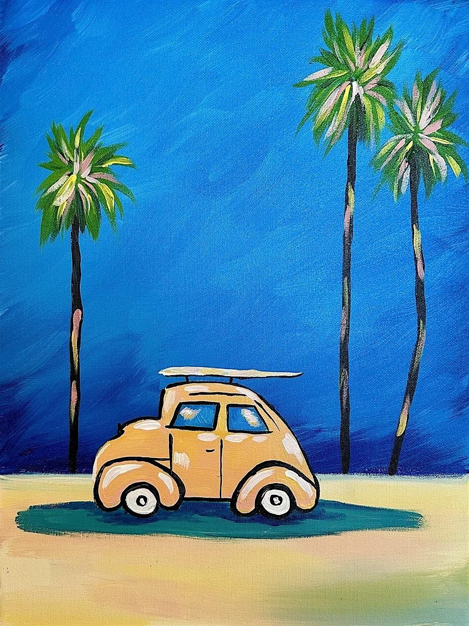 Good Surf Vibrations – Paint and Sip – Riverside