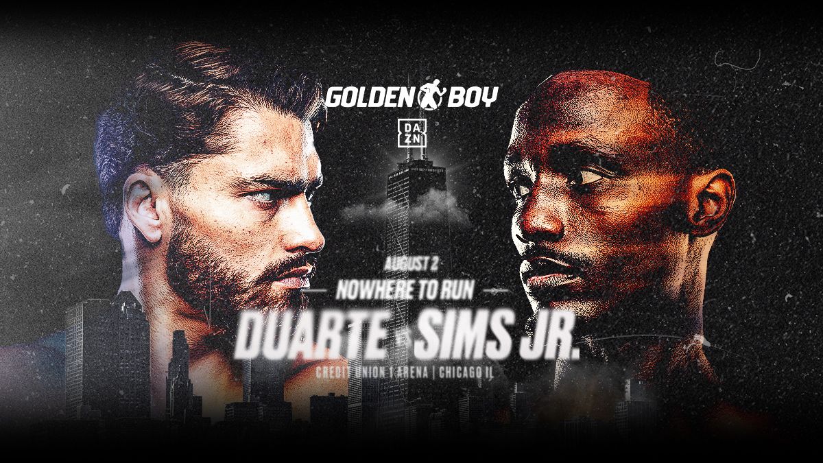 Golden Boy Promotions - Duarte vs Sims Jr at Credit Union 1 Arena at UIC, 2 August | Event in Chicago | AllEvents