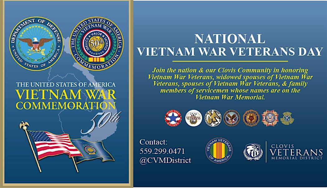 National Vietnam Veterans Day 2026, Clovis Veterans Memorial District