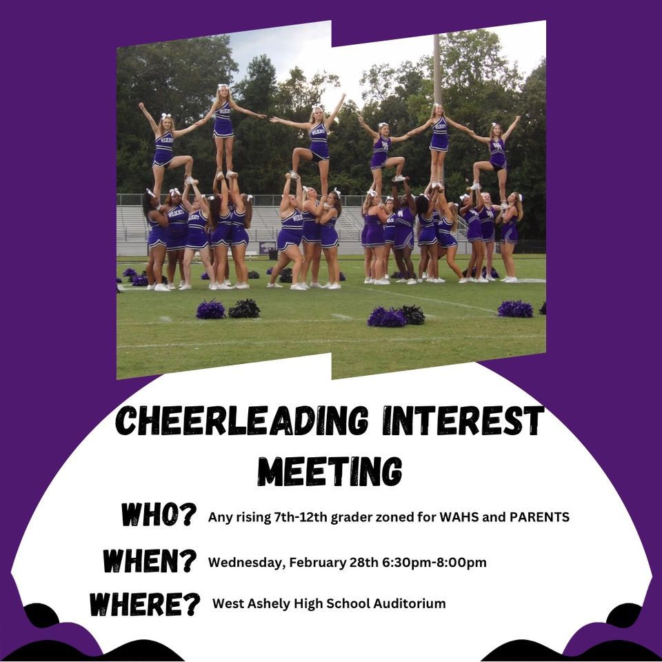 WAHS Cheer Interest Meeting 2425, West Ashley High School, Charleston