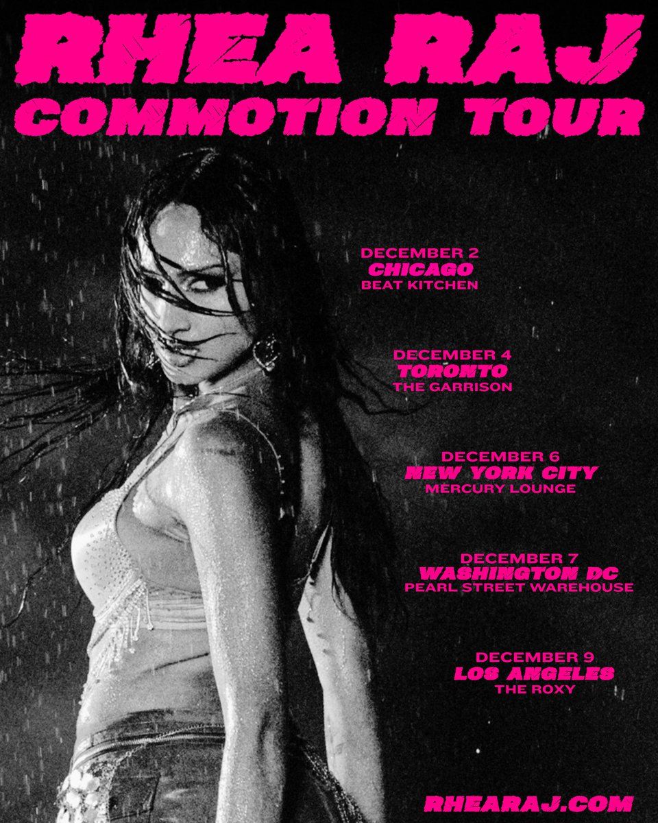 Rhea Raj: Commotion Tour at Pearl Street Warehouse, 7 December | Event in Washington | AllEvents