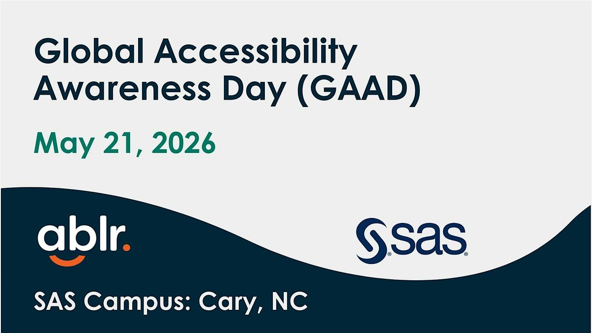 GAAD Raleigh 2026, SAS Building V, Cary, 21 May 2026 | AllEvents