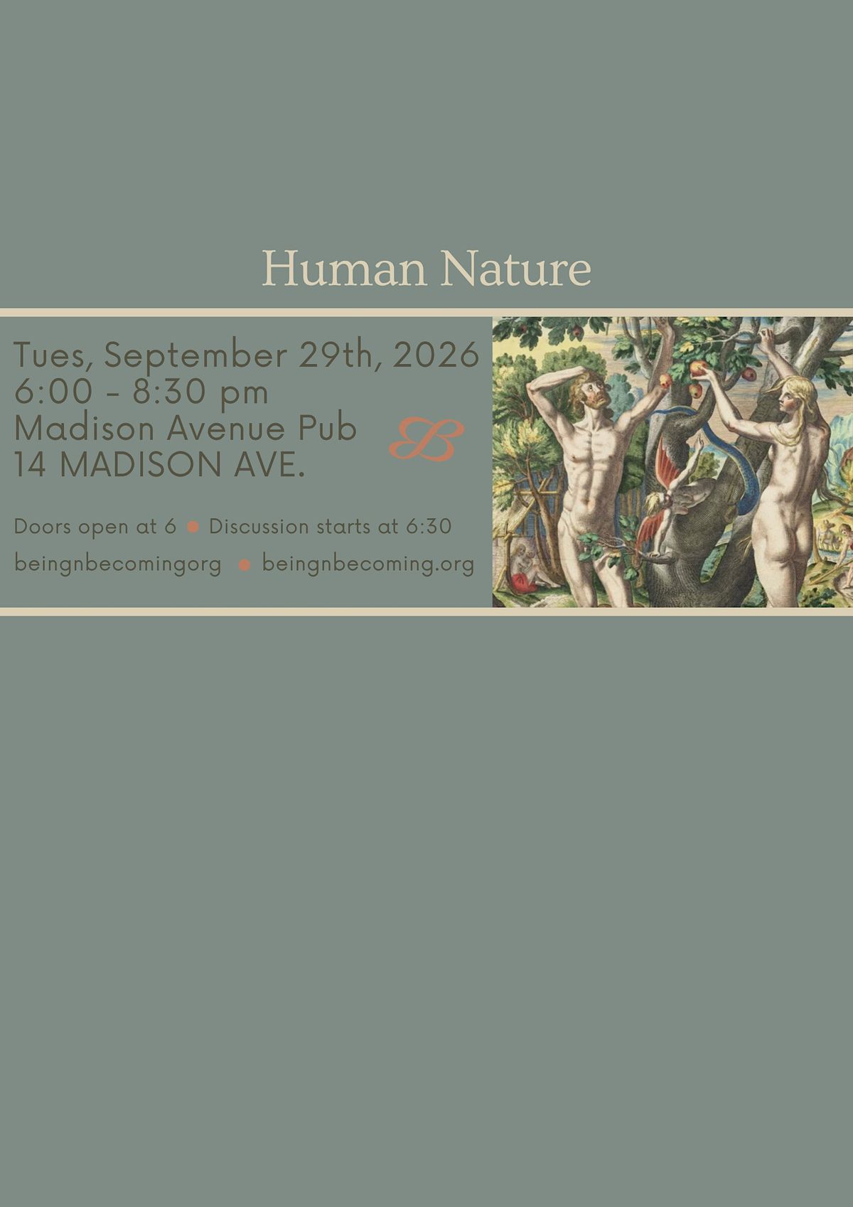 Curiosity Café: Human Nature in Toronto – September 29, 2026 | AllEvents