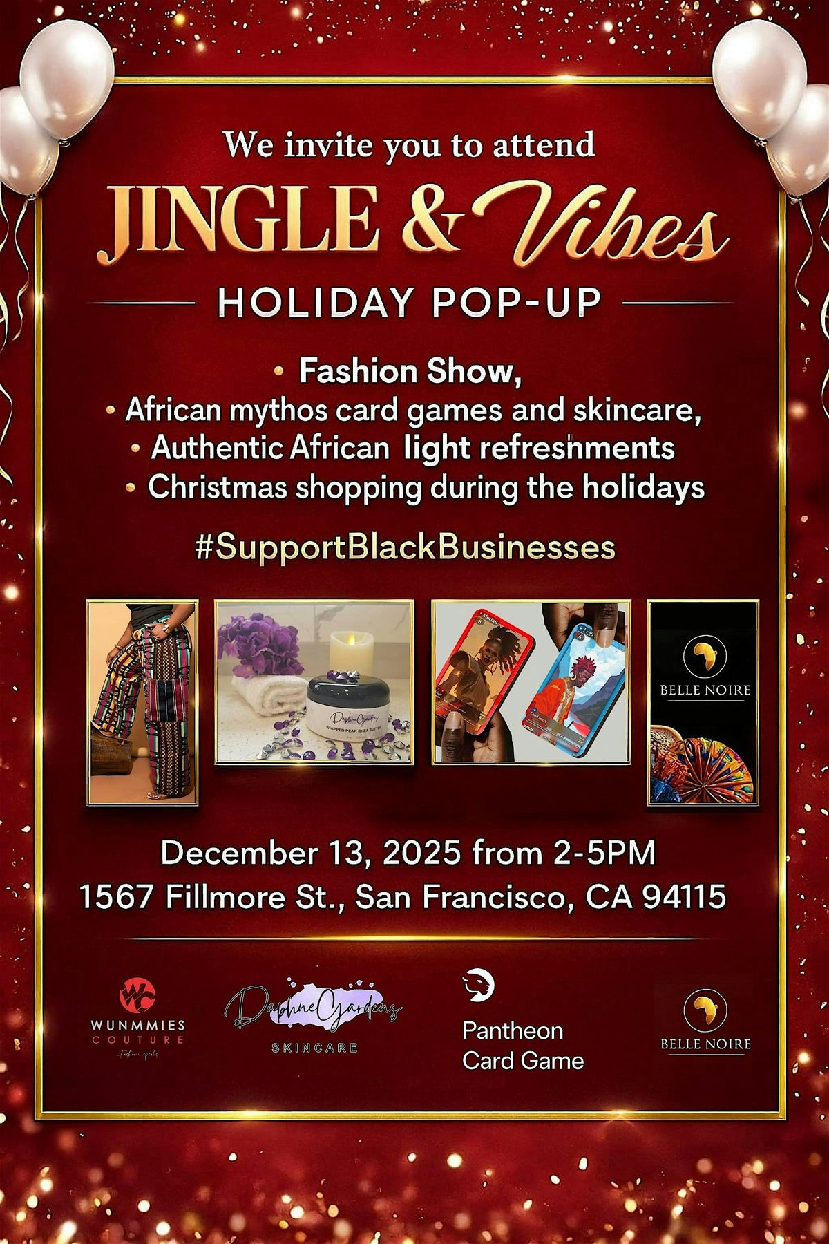 JINGLE & VIBES HOLIDAY POP-UP ✨️, 13 December | Event in San Francisco | AllEvents