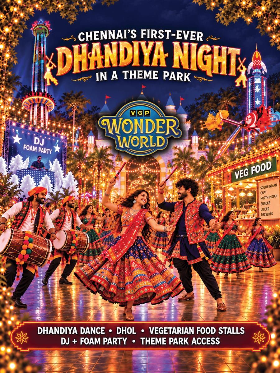 Chennais First-Ever Dhandiya Night in a Theme Park, VGP Wonder World ...