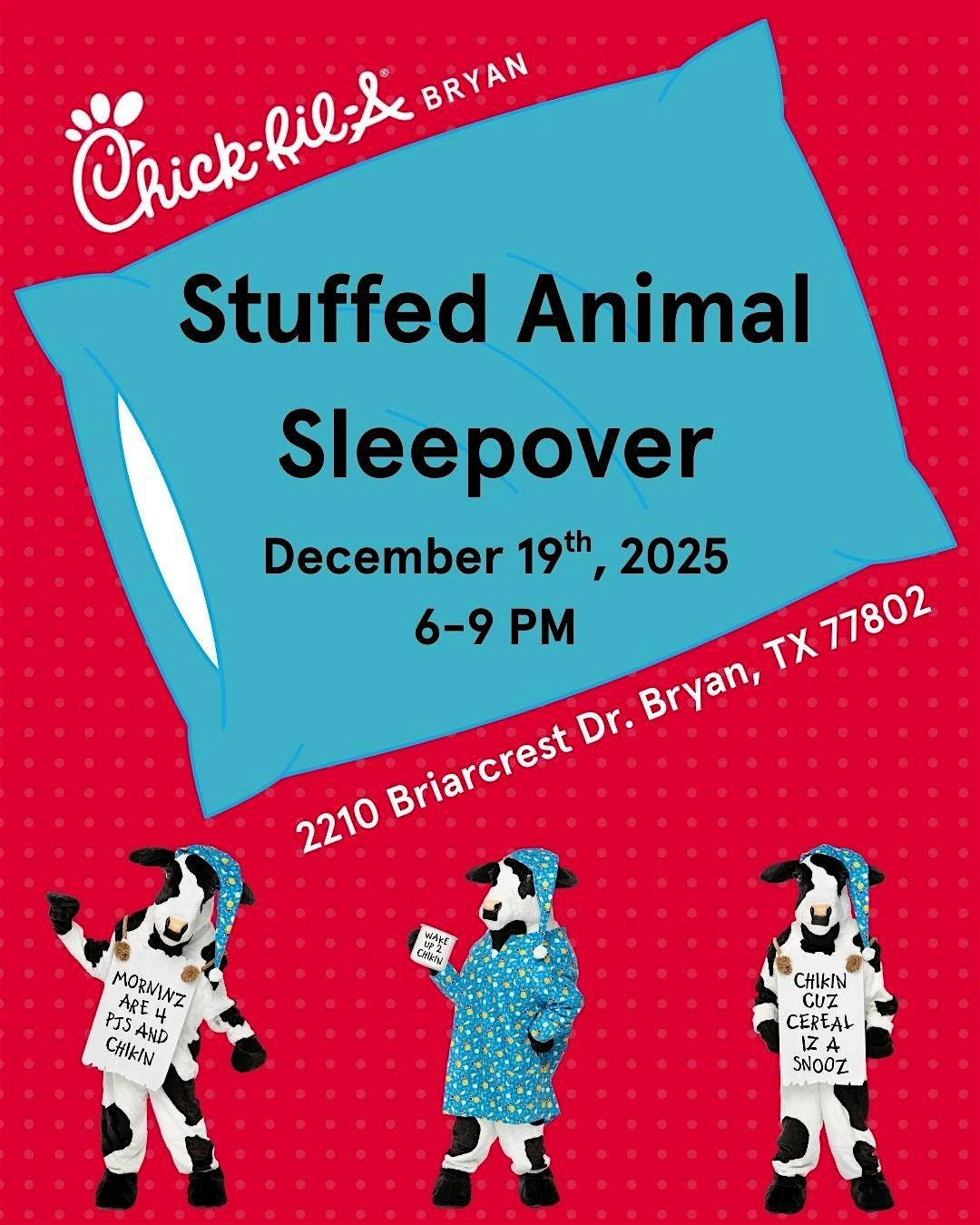 Stuffed Animal Sleepover, 19 December | Event in Bryan | AllEvents